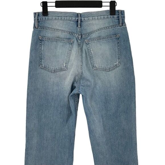 3x1 NYC Addie High Rise Straight Loose Fit Rip Jeans Perrin Women 26 Light Wash - Picture 6 of 9